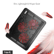 havit HV-F2056 Laptop Cooling Pad for 15.6-17 Inch Laptops, Black