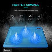 havit HV-F2056 Laptop Cooling Pad for 15.6-17 Inch Laptops, Black