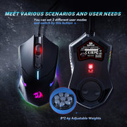 Redragon S101M-KS Gaming Keyboard and Mouse Wireless with Tri-Mode, RGB Keyboard and 4800 DPI Gaming Mouse, 10 Independent Multimedia Keys for Wins, PC, Computer, Wireless S101 Ideal for Gamer