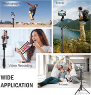 Liphisy 64” Tripod for Cell Phone & Camera with Remote and Phone Holder