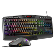 Redragon S101M-KS Gaming Keyboard and Mouse Wireless with Tri-Mode, RGB Keyboard and 4800 DPI Gaming Mouse, 10 Independent Multimedia Keys for Wins, PC, Computer, Wireless S101 Ideal for Gamer