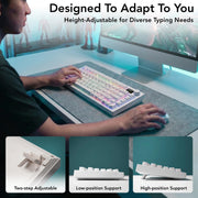 TECWARE Spectre 75 Mechanical Gaming Keyboard | Customizable LCD Screen Display & Knob | Tri-Mode Wireless Bluetooth 2.4GHz | Gasket Mount Hot Swappable | Black Candy Red Linear Switches