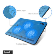 havit HV-F2056 Laptop Cooling Pad for 15.6-17 Inch Laptops, Black