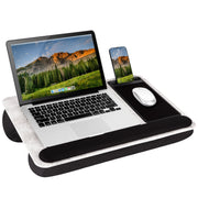 LAPGEAR Home Office Pro Lap Desk - Black Carbon, Fits 15.6” Laptops