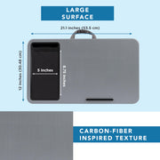 LAPGEAR Home Office Pro Lap Desk - Black Carbon, Fits 15.6” Laptops
