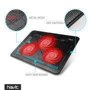 havit HV-F2056 Laptop Cooling Pad for 15.6-17 Inch Laptops, Black