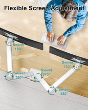 Dual Monitor Arm Desk Mount Fits Max 32 inch Screens, Holds 4.4 to 19.8lbs