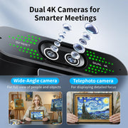EMEET NOVA 4K Webcam for PC, Ultra 4K HD, PDAF Autofocus, Dual Omni Mics