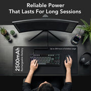 TECWARE Phantom+ Elite 87 Key RGB Mechanical Gaming Keyboard | 3-Mode Wireless Bluetooth 5.0, 2.4GHz & USB-C Wired | Hot-Swappable 5-Pin | Double-Shot PBT Keycaps | Wraith Brown Switch - Black