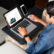 LAPGEAR Home Office Pro Lap Desk - Black Carbon, Fits 15.6” Laptops