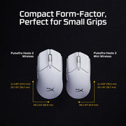 HyperX Pulsefire Haste 2 – Wireless Gaming Mouse- Ultra Lightweight, 61g, 100 Hour Battery Life, Dual Wireless Connectivity, Precision Sensor - Black