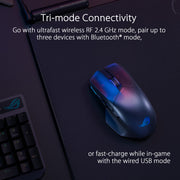 ASUS ROG Spatha X Wireless Gaming Mouse – MMO/MOBA Design, 12 Programmable Buttons, Right-Handed, 168g, Dual-Mode (Wired/2.4GHz), 19K DPI, up to 67Hr Battery, Magnetic Charging Dock, PC/Mac Support