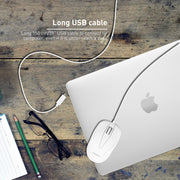 Macally USB Type C Mouse - Slim & Compact Design - USB C Mouse for MacBook Pro iMac PC etc. - Simple 3 Button & Scroll Wheel Layout with DPI Switch - Comfortable Plug & Play Apple Wired Mouse USBC